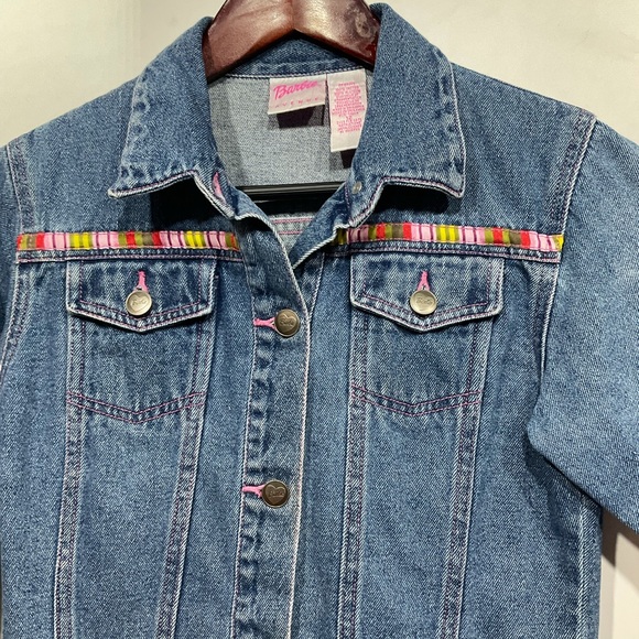 Barbie Jacket, Vintage Denim, “Girls Can Do Anything” Embroidery, Size 12 - Picture 3 of 16